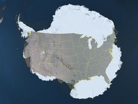to what can antarctica be compared in size
